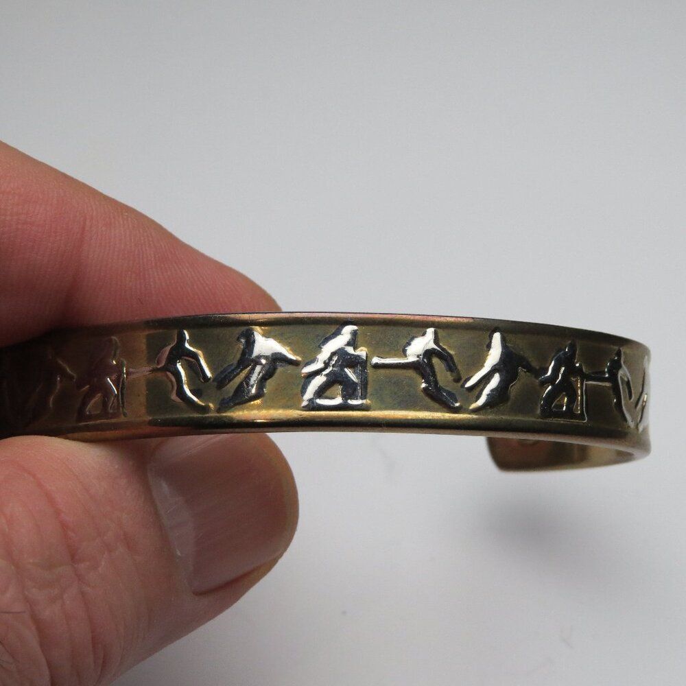 Ladies Copper & Silver plated Fashion Bangle Bracelet